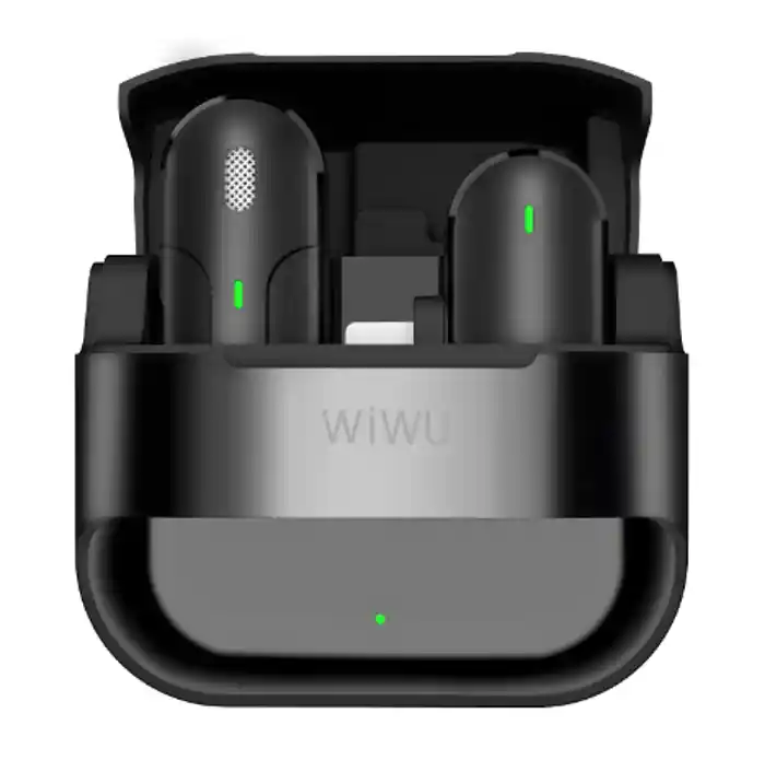 WiWU WM001 Wireless single Microphone for phone Portable  with ANC and Mute function Type-C &  iPhone.